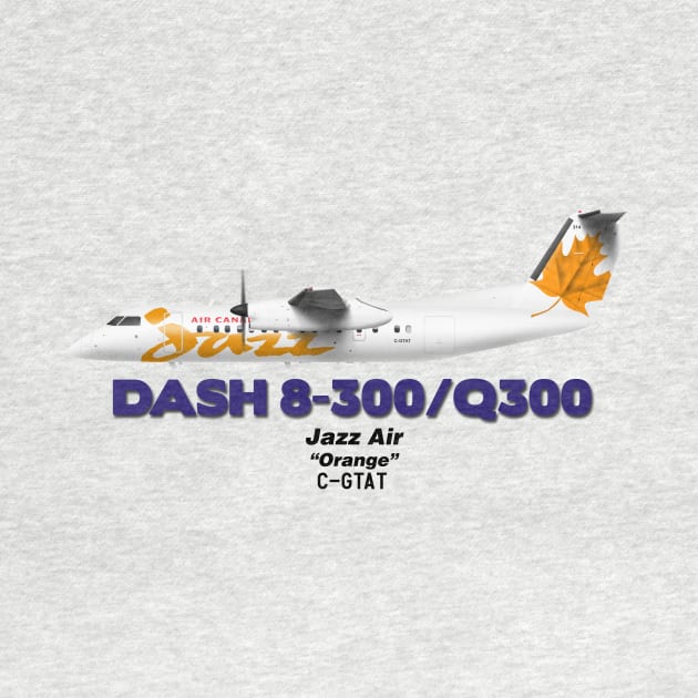 DeHavilland Canada Dash 8-300/Q300 - Jazz Air "Orange" by TheArtofFlying